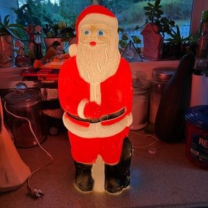 Vintage 22” Union Christmas Santa light blow mold